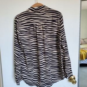 Blose, beige and black zebra print